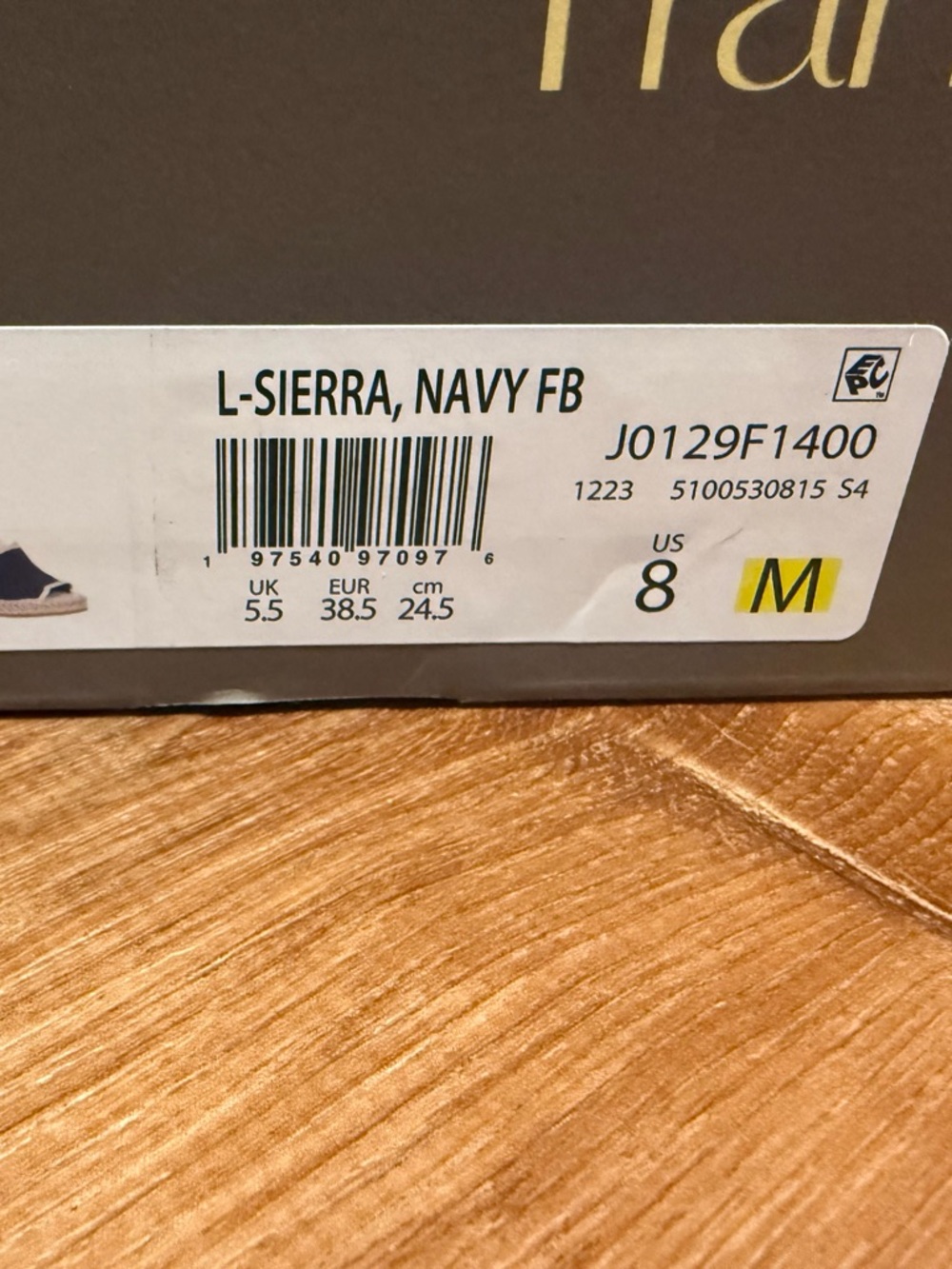 Franco Sarto Navy and White Canvas Espadrille Wedge Sandal - Picture 8 of 8